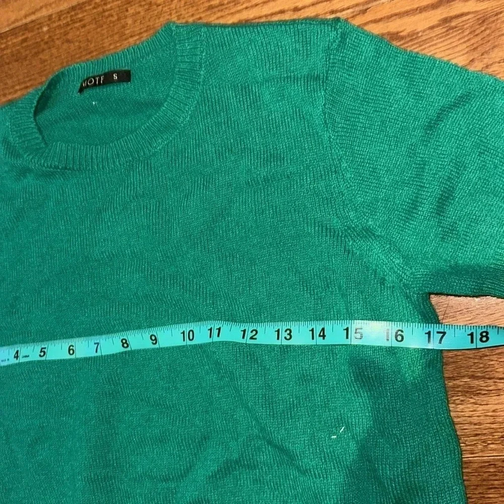 MOTF Luxe Soft Green crew neck Sweater Sz S - Picture 5 of 9